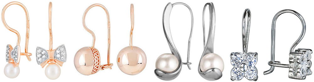 Boucles d'oreilles avec fermoir français