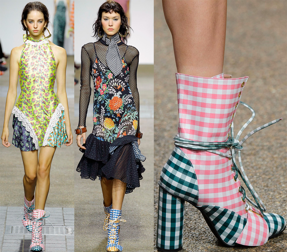 Bottines à carreaux