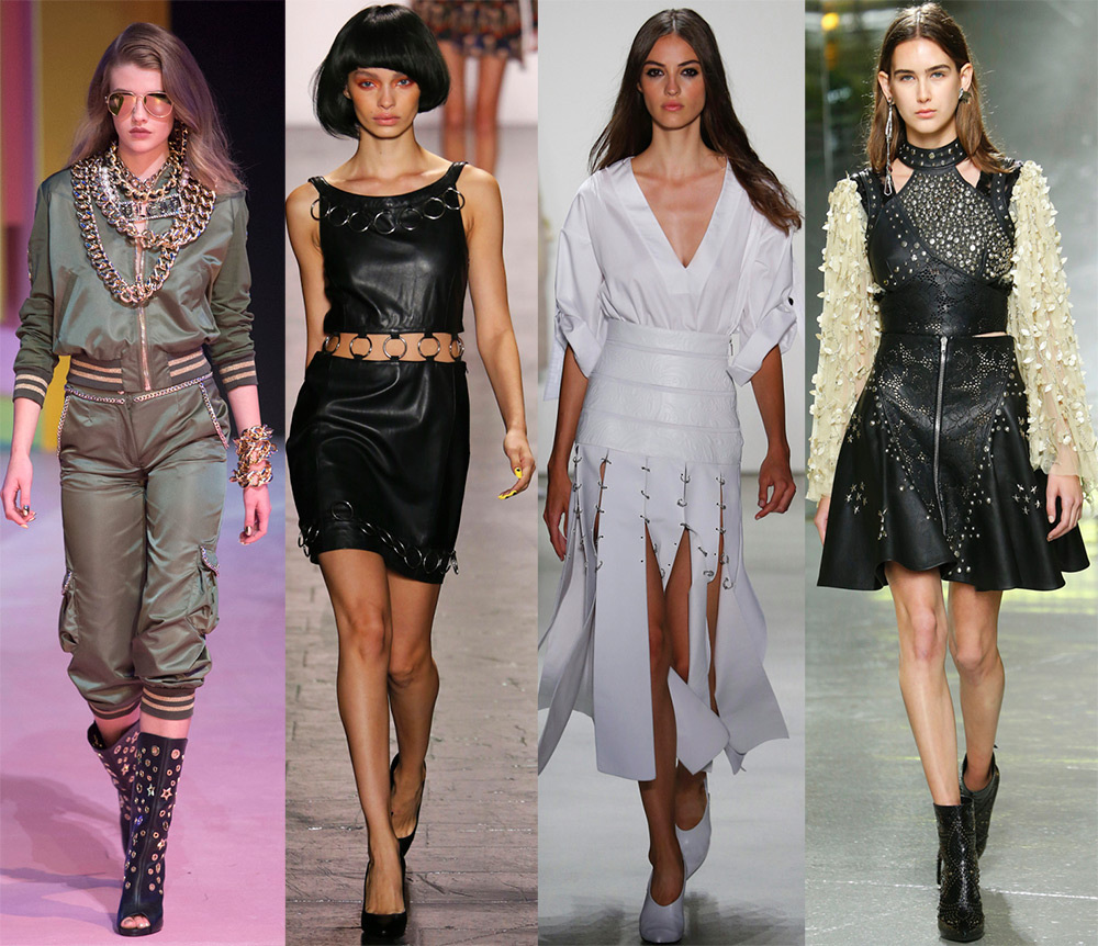 Décor métallique de vêtements de mode