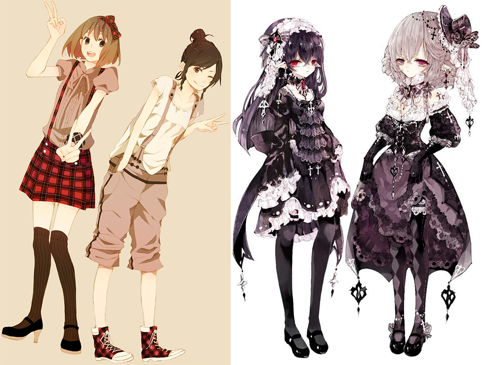 Illustration de mode et filles de style anime