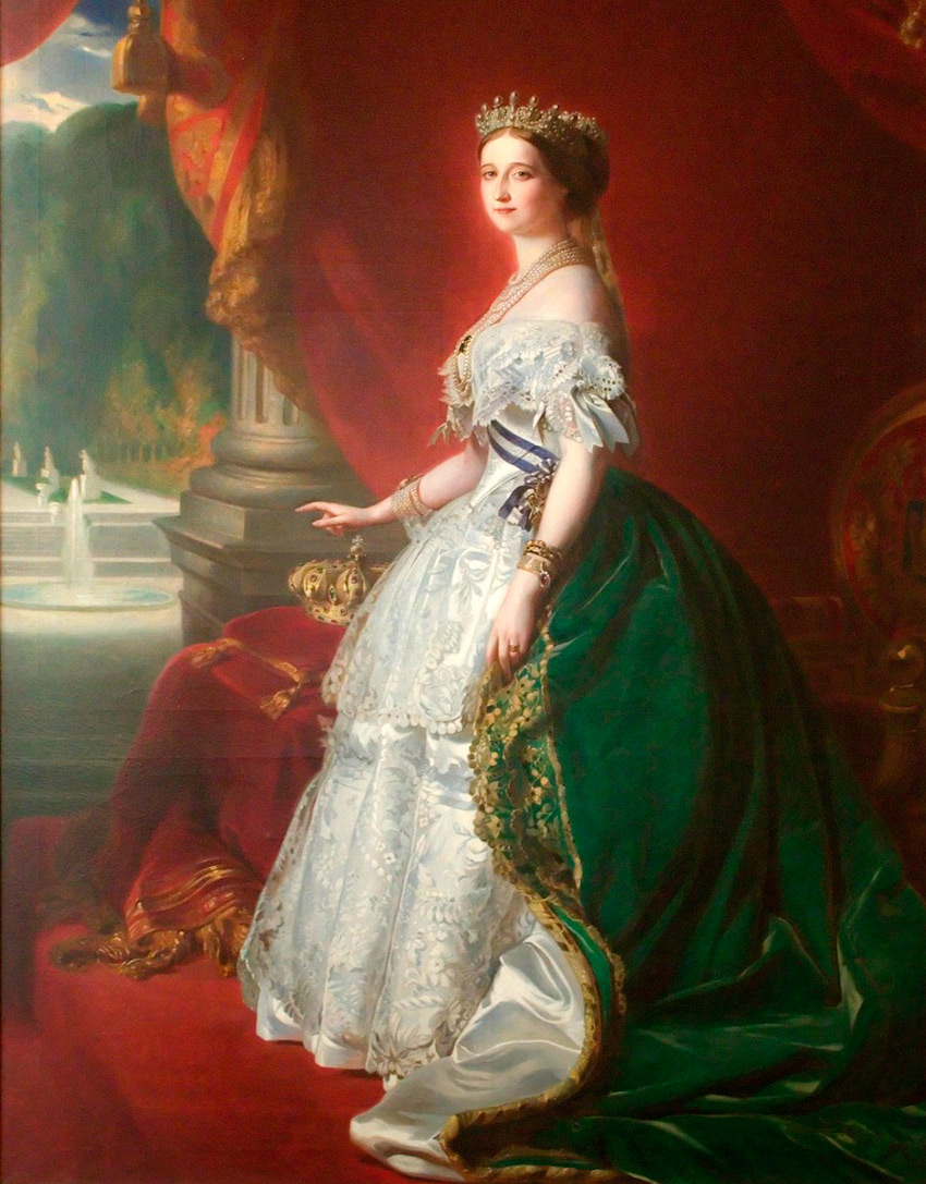Robe de la deuxième mode de style rococo du 19ème siècle
