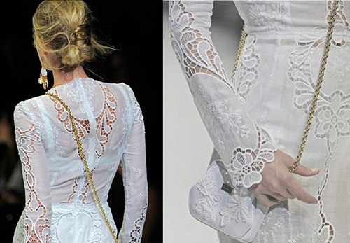 Broderie découpée et vêtements pour femmes à la mode