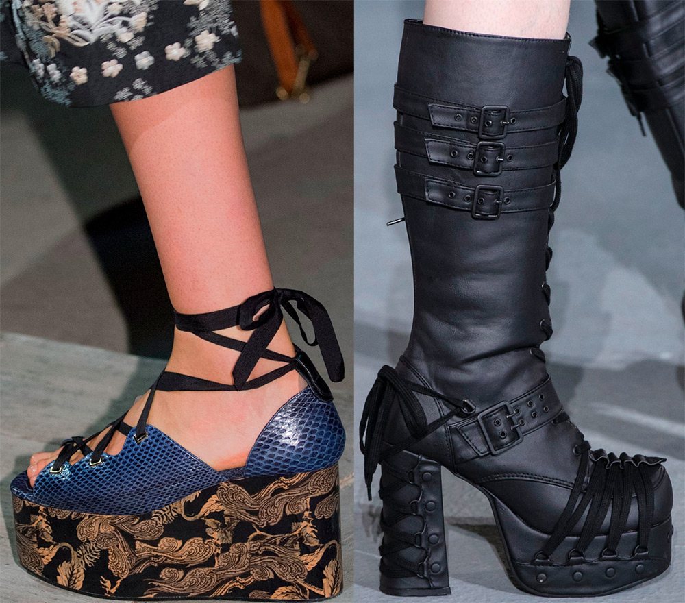 Chaussures à plateforme à la mode