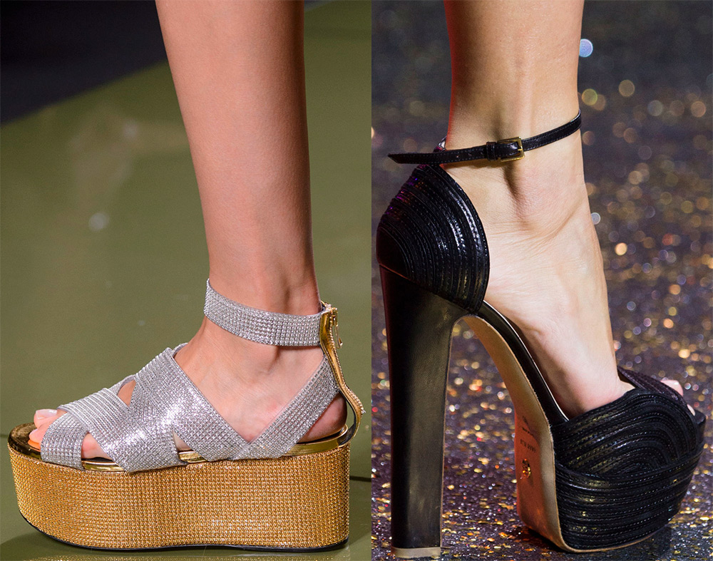 Chaussures à plateforme à la mode