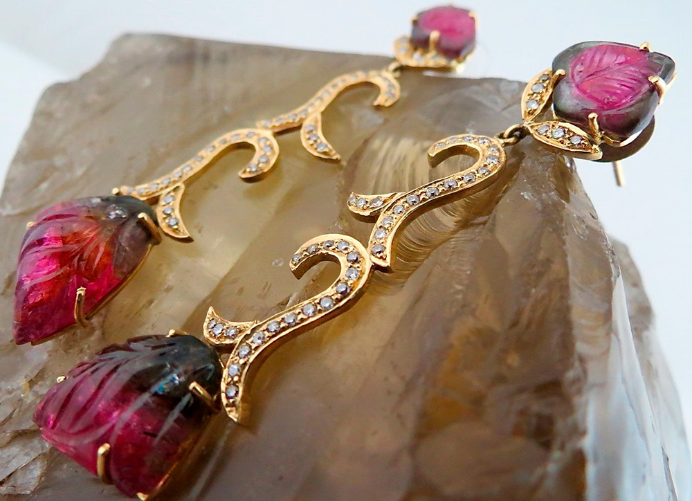 Boucles d'oreilles tourmaline