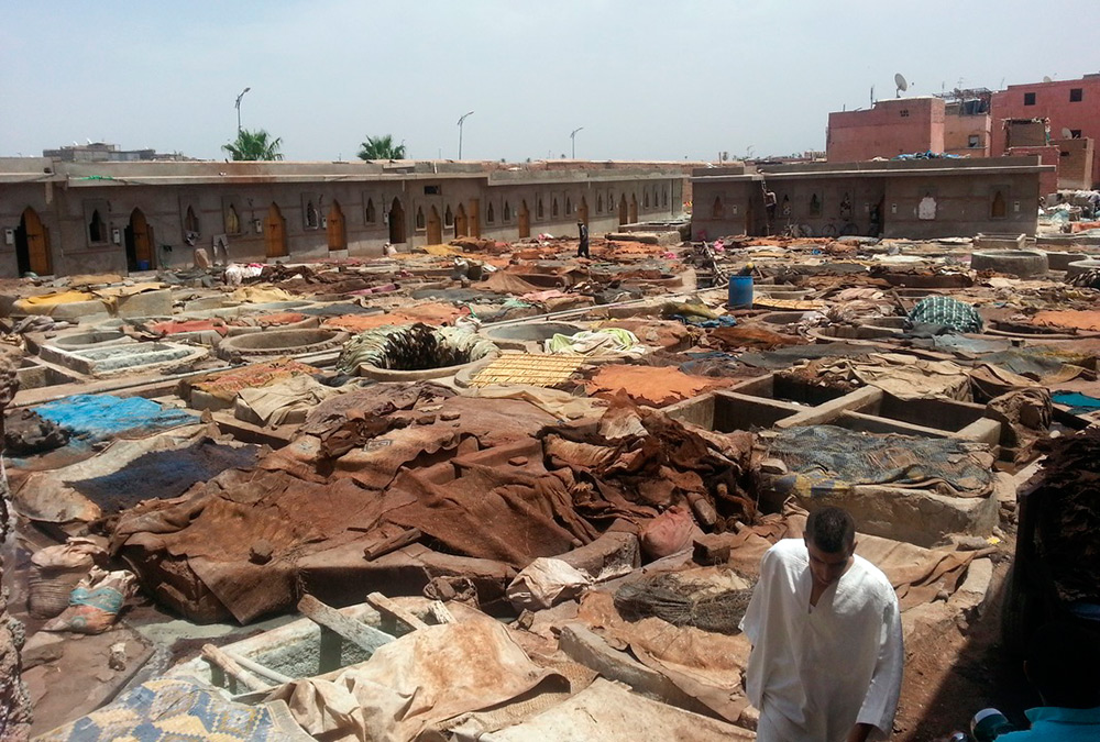 Cuir gaufré marocin ou marocin