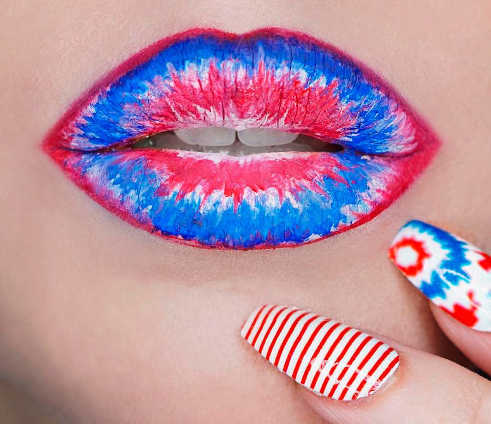 Maquillage des lèvres inhabituel