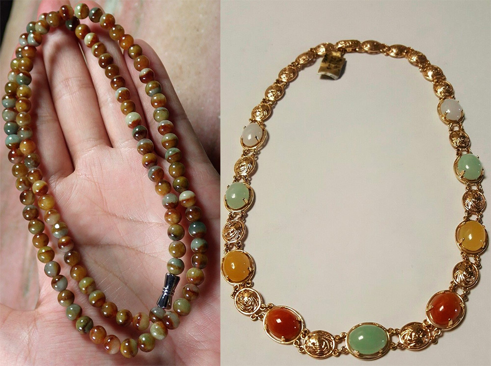 Colliers de jadéite