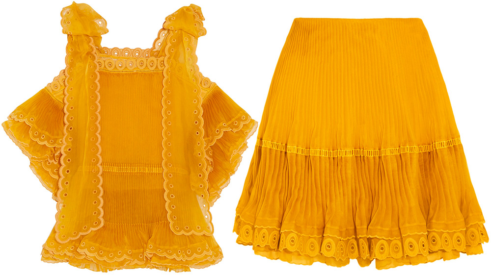 Haut et jupe en organza