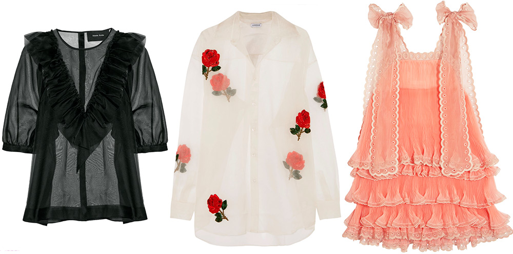 Chemisiers et robe en organza