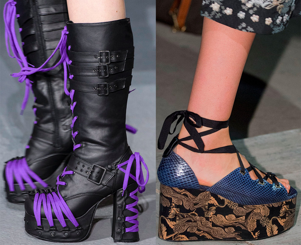 Chaussures à plateforme à la mode