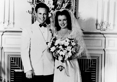 Le premier mariage de Marilyn Monroe - photo de haute qualité