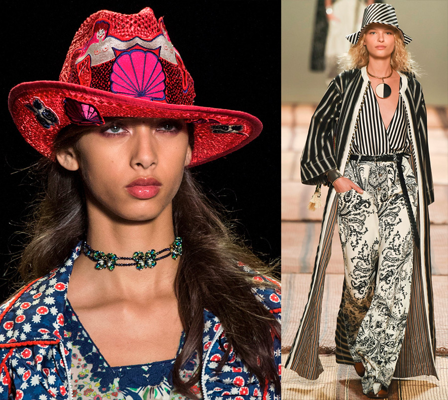 Chapeaux pour femmes avec imprimé