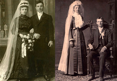 Les mariées sur les photos de mariage du 19e siècle