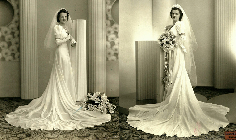 Robes de mariée et mariées des années 1930
