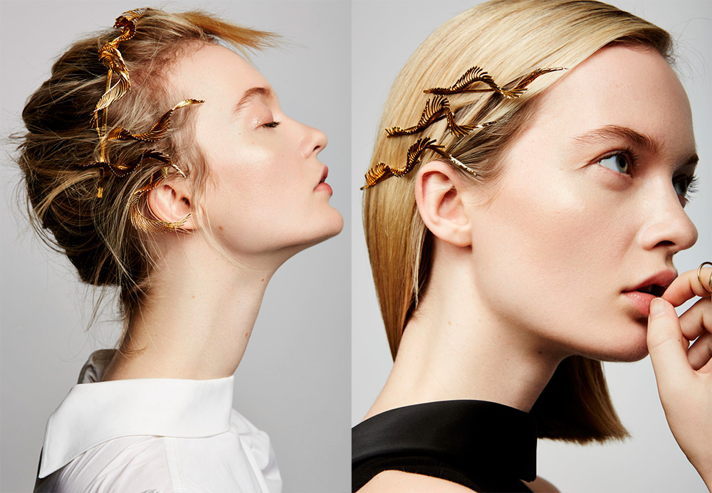 Bijoux de cheveux en or