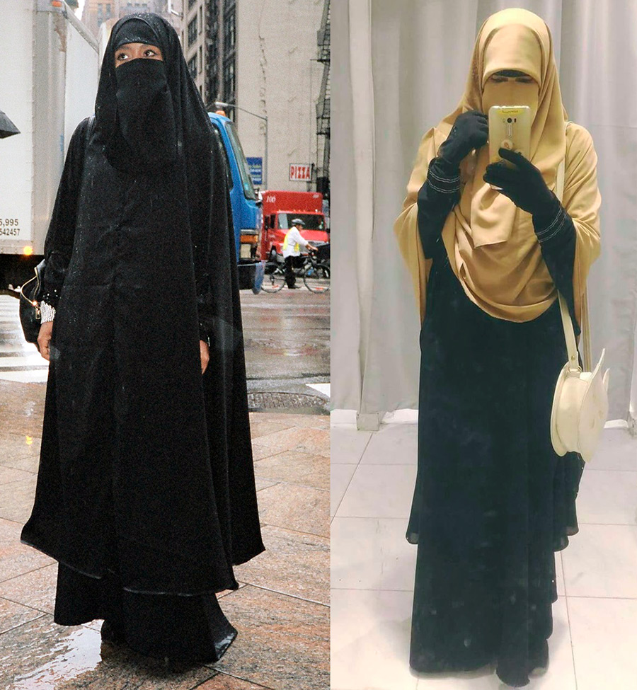 Filles en niqab