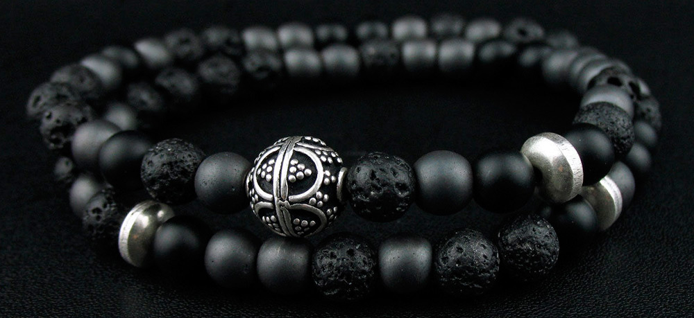 bracelet homme en pierres