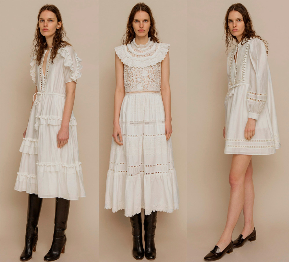 Robes blanches délicates