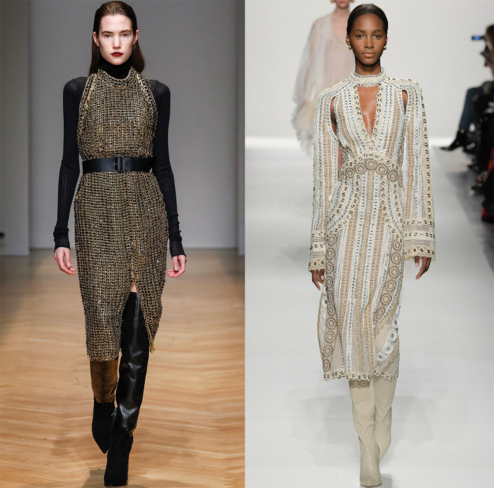 robes à bordure métallique