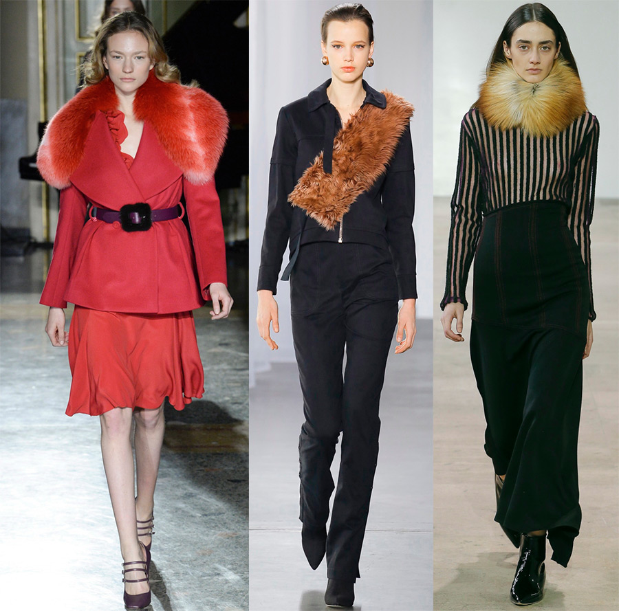 Écharpe longue en fourrure des collections 2025-2026