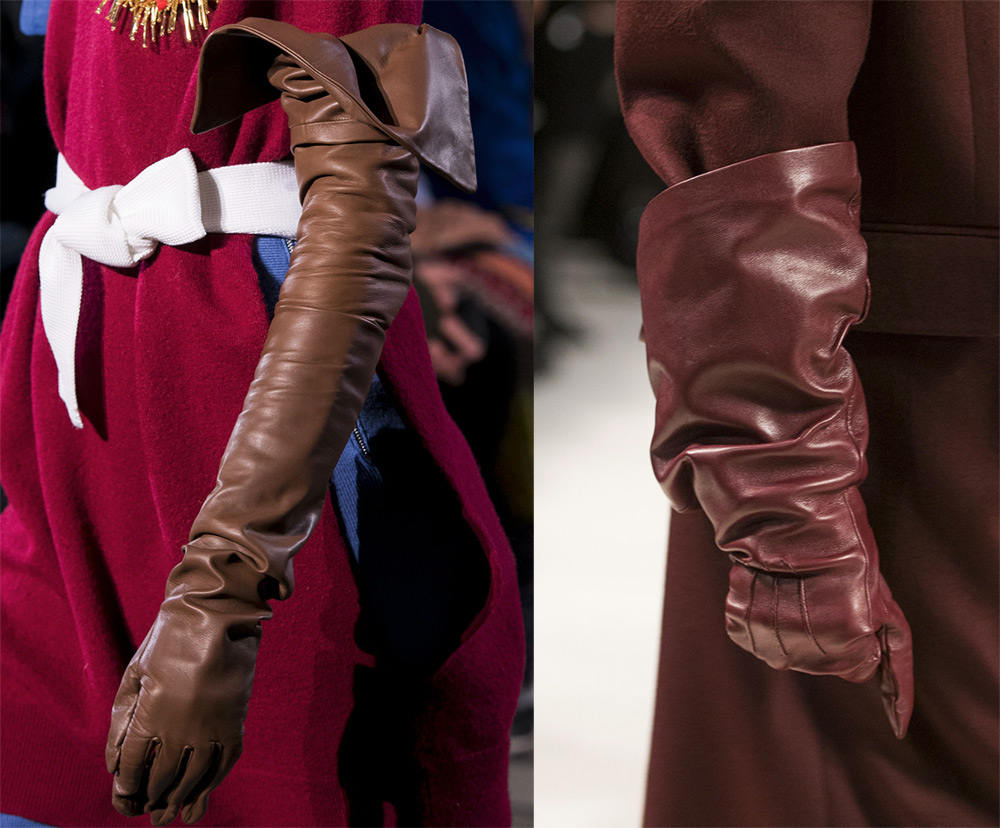 Gants avec poignets évasés