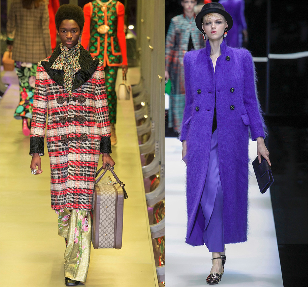 De beaux manteaux brillants