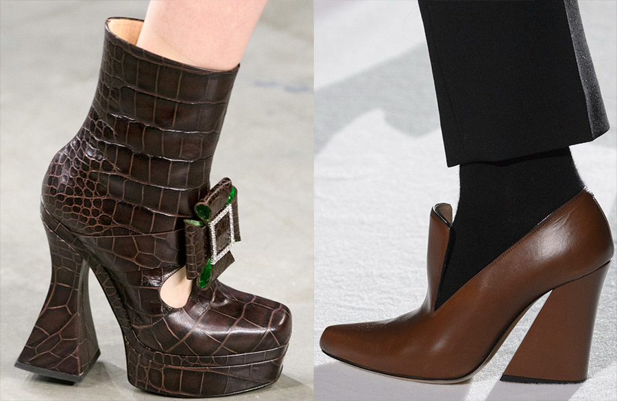 Talon de forme inhabituelle