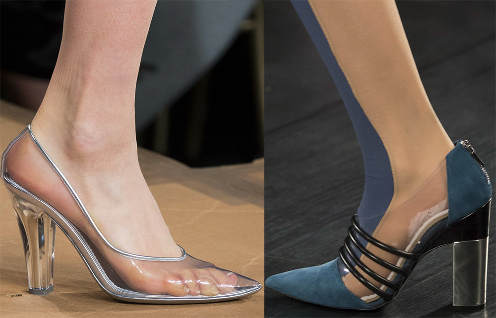 Chaussures transparentes à la mode