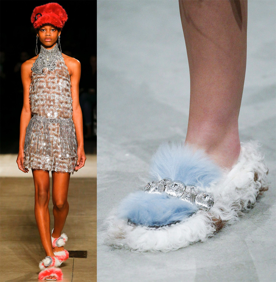 chaussures de fourrure