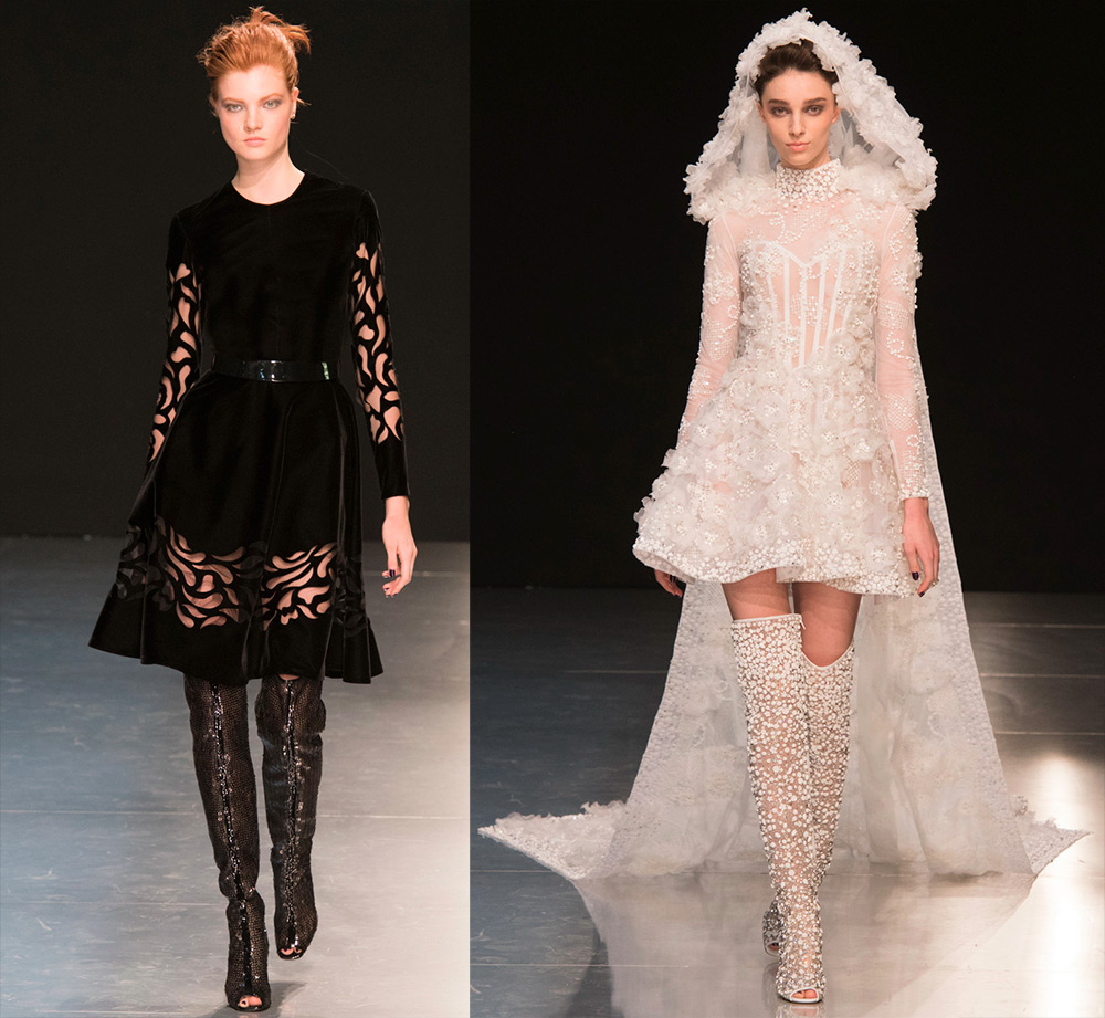 bottes de mariée sur le genou