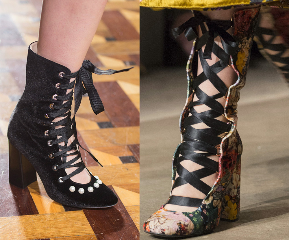 Bottines et bottines à lacets