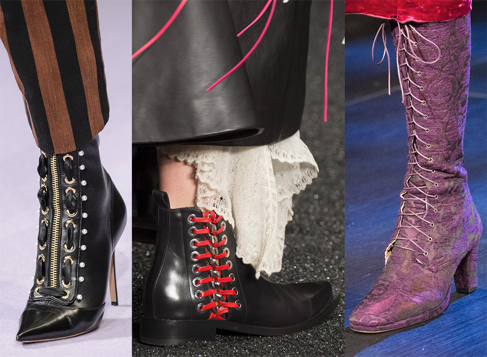 Bottines et bottines à lacets