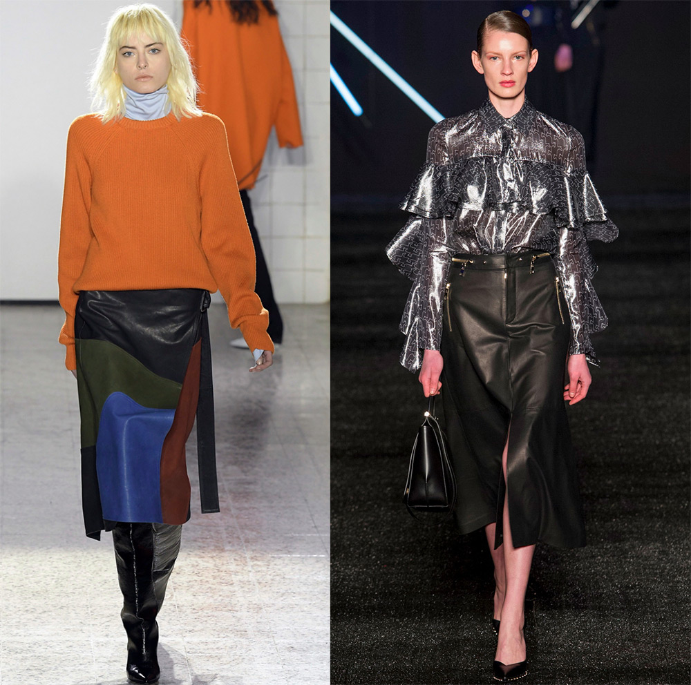 Jupes longues en cuir