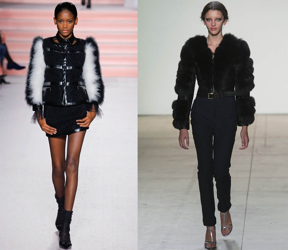 Vestes avec manches en fourrure