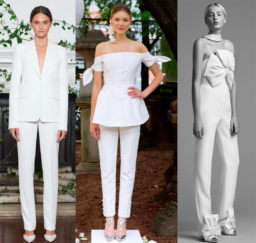 Costume ou combinaison de mariage pour femme