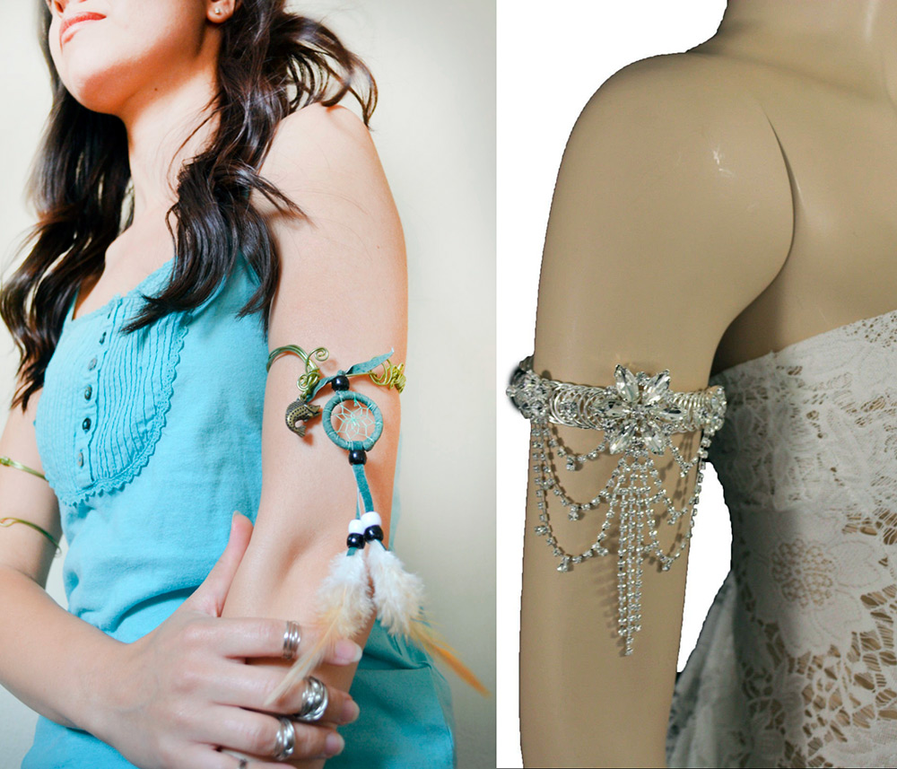 beaux bracelets sur l'épaule