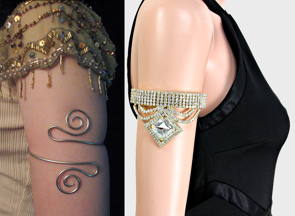 beaux bracelets sur l'épaule