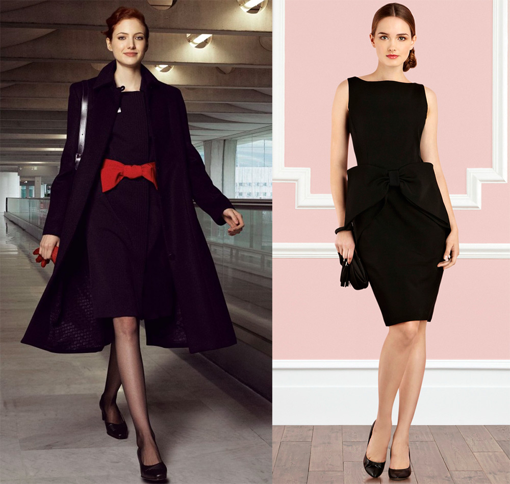 Robe noire avec nœud