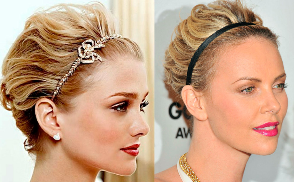 Coiffures pour cheveux courts pour une fête