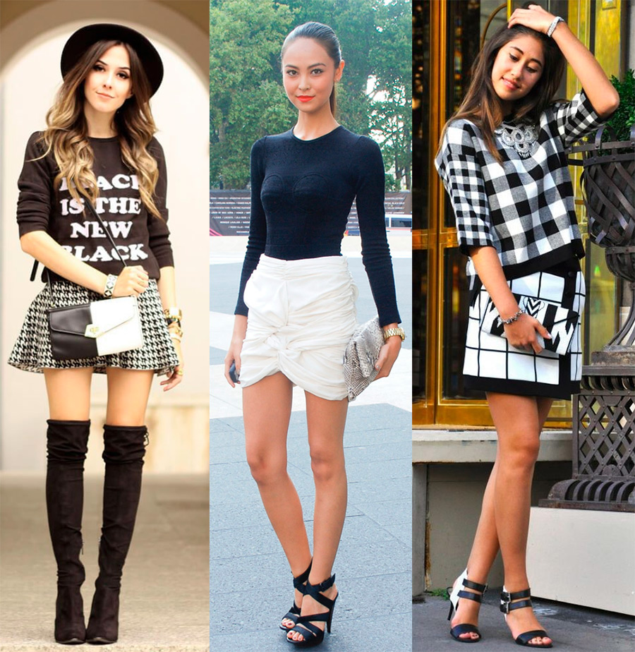 Looks noir et blanc pour les filles