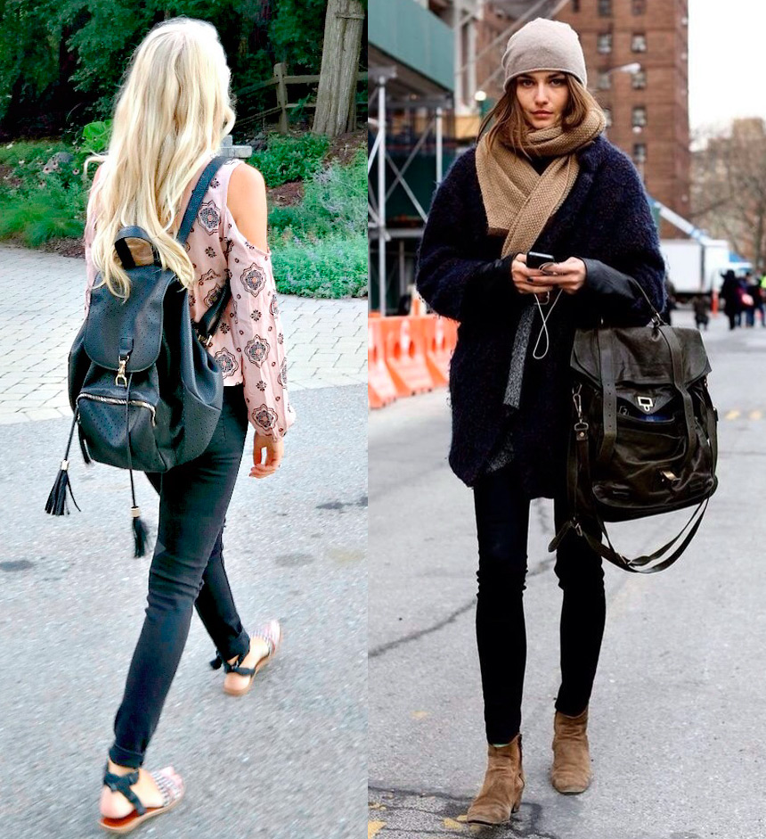 Sac à dos en cuir pour filles