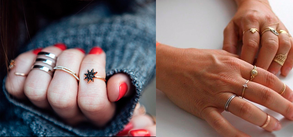 Comme c'est beau de porter plusieurs bagues