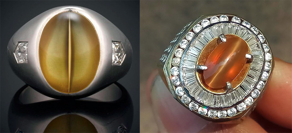 anneaux oeil de chat