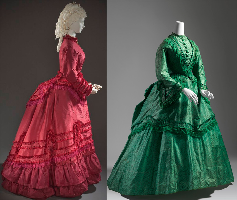 Robes des années 1870 - mode animée