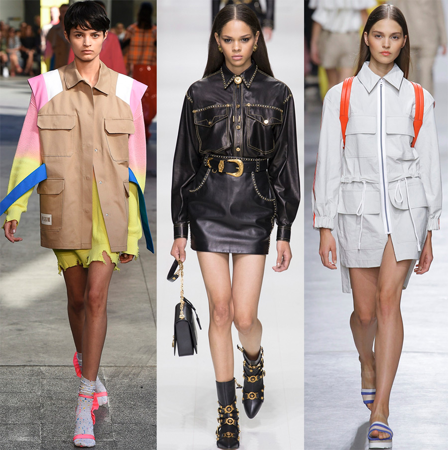 Poches plaquées à rabat