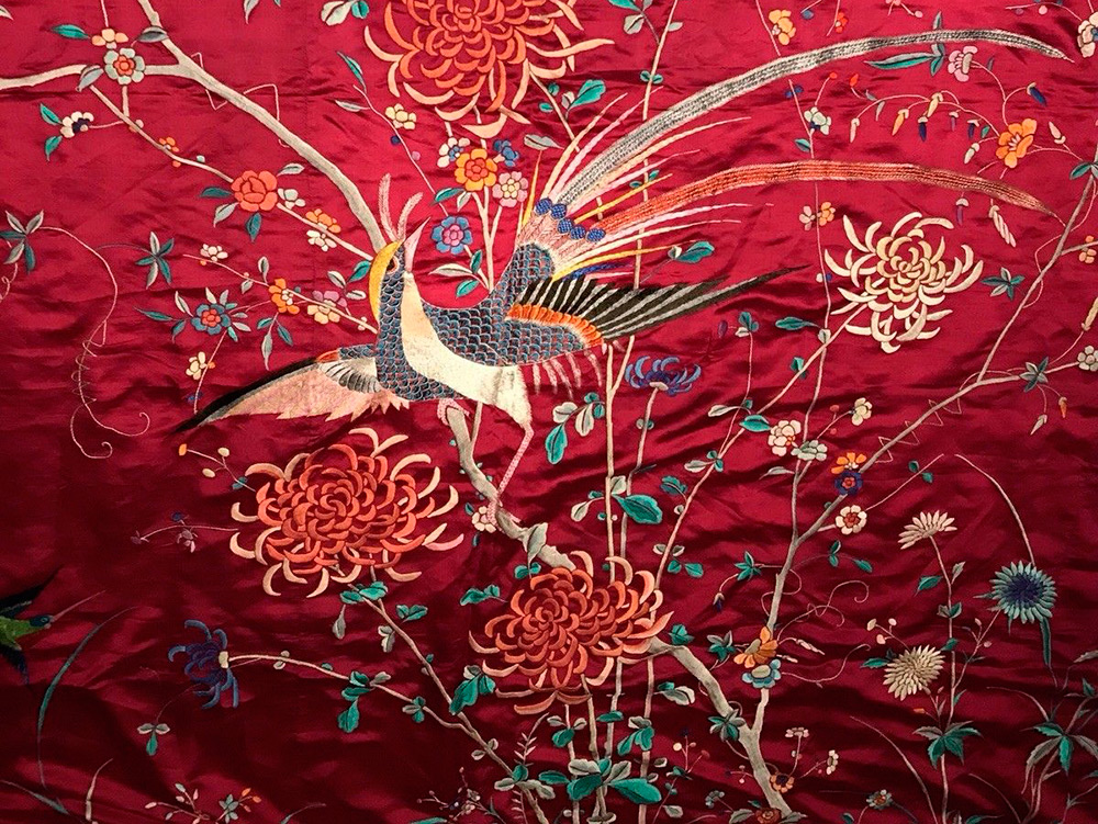 Broderie chinoise aux fils de soie