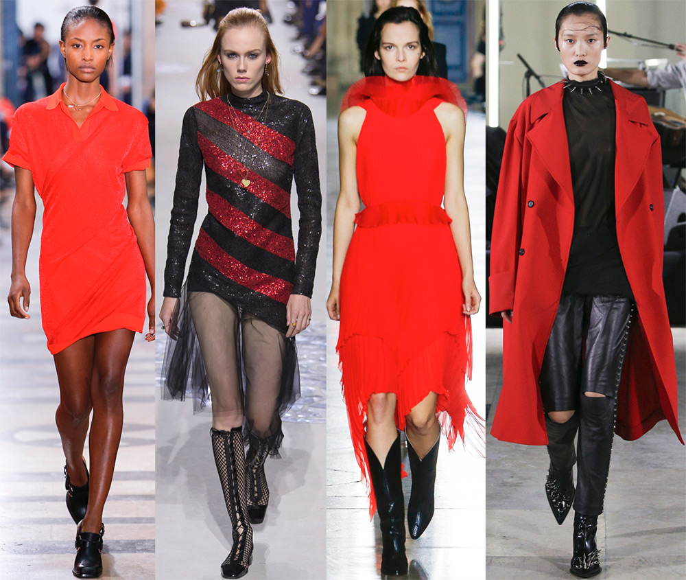 La combinaison du noir et du rouge