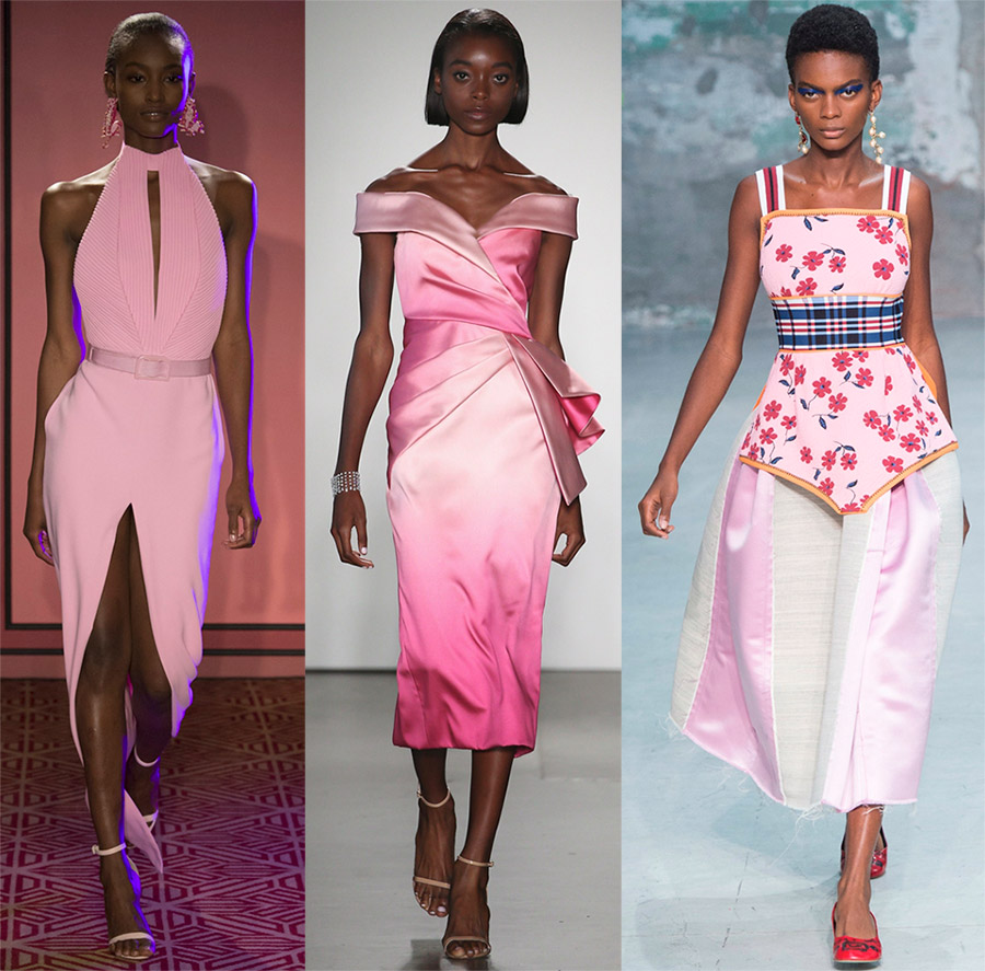 Filles noires en rose