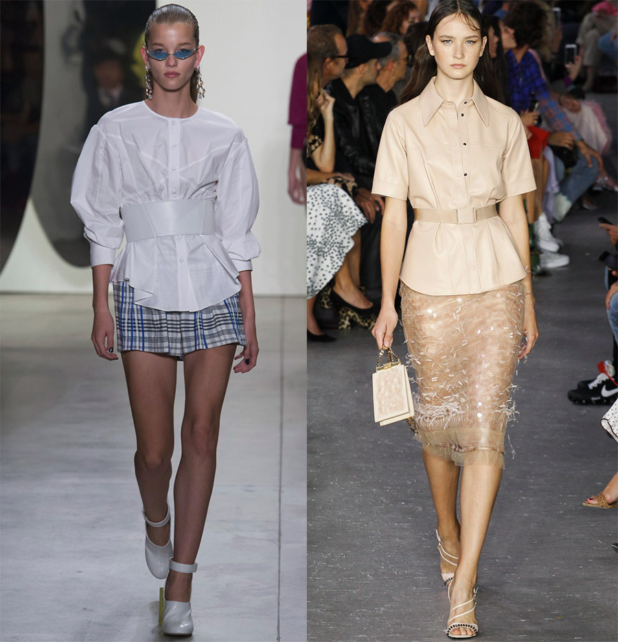 Chemise femme avec ceinture